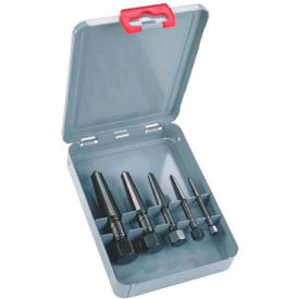 KNIPEX® 9R 471 901 3 Screw Extractor Double-Edged Set 5 Parts Size 1-5 In Metal Case 9R 471 901 3