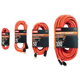 Carol® 06801.63.04 100' Safety Orange Extension Cord 12awg 15a/125v - Pkg Qty 2 06801.63.04