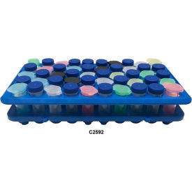 MTC™ Bio Rack For 5 ml MacroTubes® with Flip Top Or Screw Top 50 Place Blue C2592