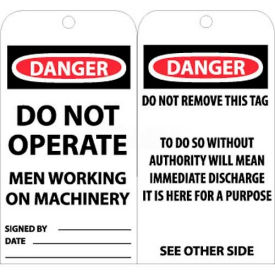 NMC RPT4 Tags Danger Do Not Operate Men Working On Machinery 6