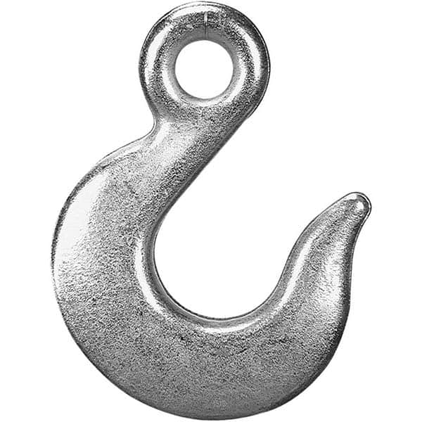 Eye Hooks, Chain Diameter: .25in , Chain Grade: 43 , Work Load Limit: 2600 , Material: Forged Steel , Reach (Inch): .25in  MPN:T9101424