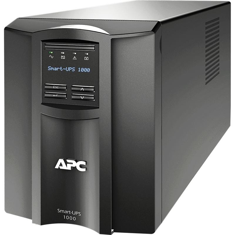 APC by Schneider Electric Smart-UPS SMT1000I 1000 VA Tower UPS - Tower - 3 Hour Recharge - 6 Minute Stand-by - 230 V AC Input - 230 V AC Output - Sine Wave - USB - 2 x IEC Jumper, 8 x IEC 320-C13 - 10 x Battery/Surge Outlet MPN:SMT1000I