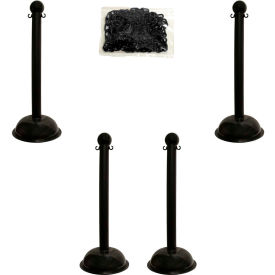 Mr. Chain Heavy Duty Plastic Stanchion Kit With 2