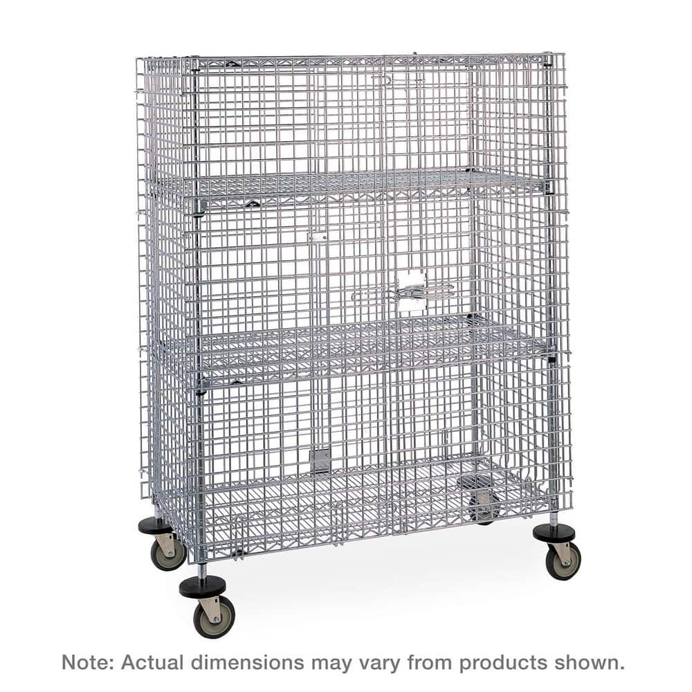 Wire Shelving, Shelving Type: Mobile Security Shelving Unit , Shelf Type: Split Sleeve , Adjustment Type: Split Sleeve , Shelf Capacity: 300lb  MPN:SEC56EC-4