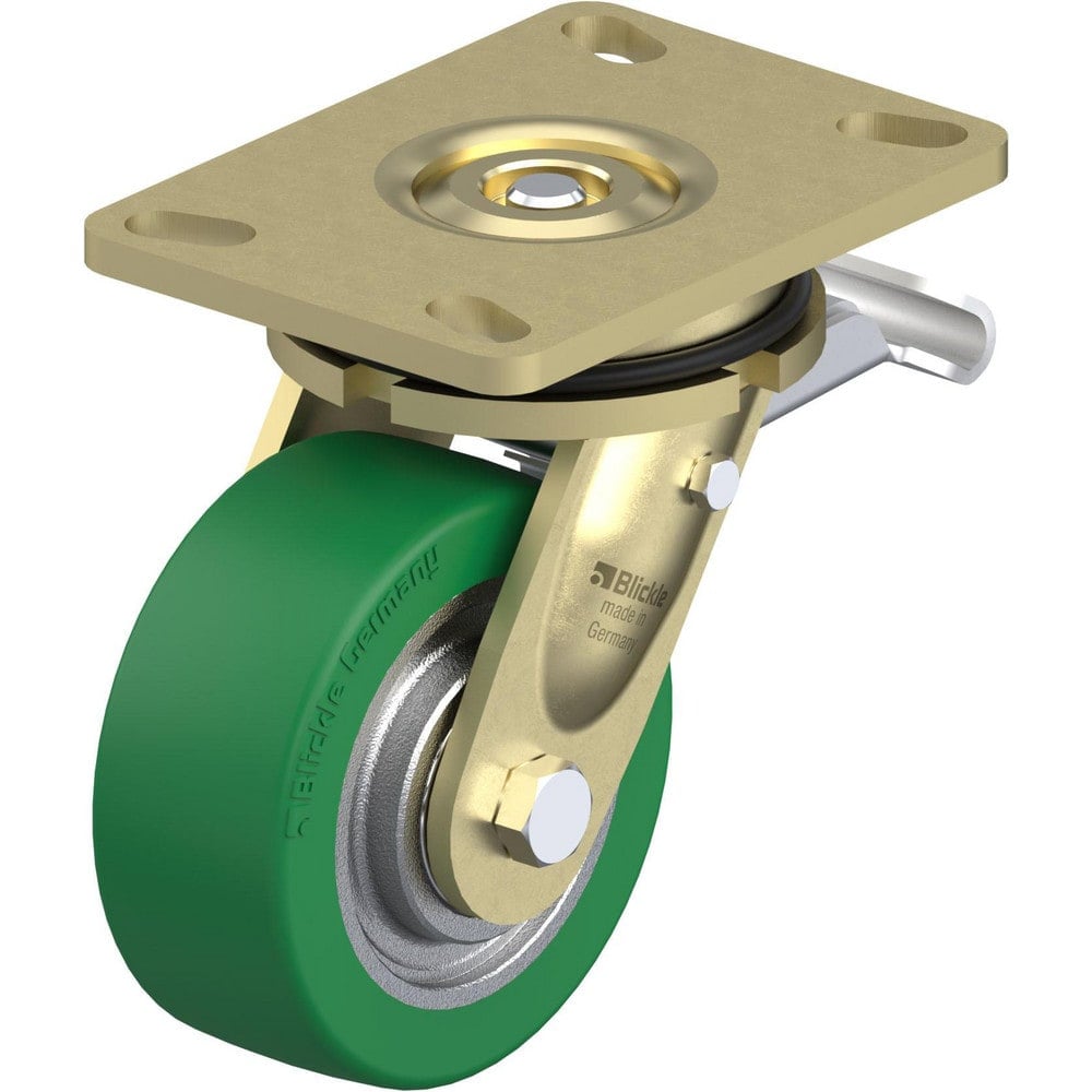 Top Plate Casters, Mount Type: Plate , Number of Wheels: 1.000 , Wheel Diameter (Inch): 5 , Wheel Material: Polyurethane , Wheel Width (Inch): 2  MPN:910506