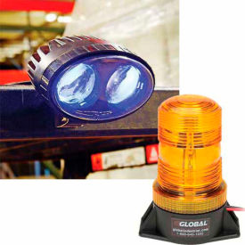 GoVets™ (2) Forklift LED Pedestrian Warning Light + (1) LED Amber Strobe Light Combo 938988