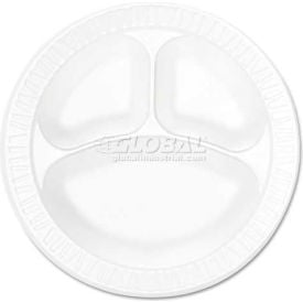 Dart® 10CPWCR 3-Comp Foam Plate 10-1/4