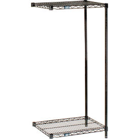 Nexel® 2 Shelf Black Epoxy Wire Shelving Unit Add On 24