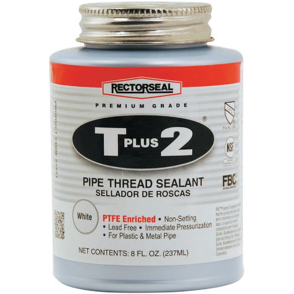 Threaded Pipe Sealants, Form: Paste , Series: Rectorseal T Plus 2 , Container Size: 1/2 pt , Container Type: Can , Color: White  MPN:23551