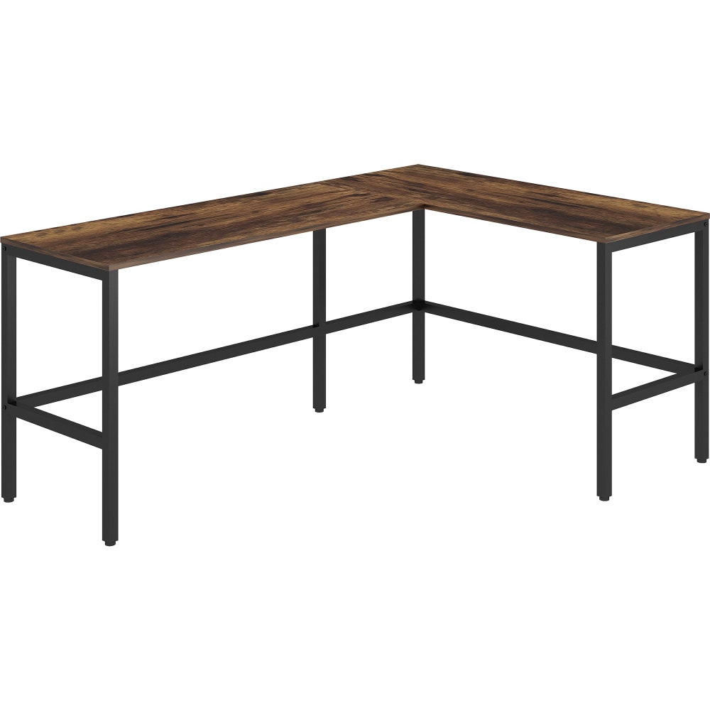 LYS SOHO L-Shape Metal Frame Desk - For - Table TopL-shaped Top - Contemporary Style - 200 lb Capacity x 67in Table Top Width x 47.25in Table Top Depth x 1in Table Top Thickness - 29.50in Height - Assembly Required - Rustic Oak MPN:DK102RRRK