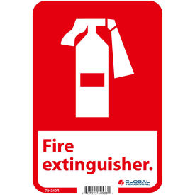GoVets™ Fire Extinguisher Sign 10x7 Rigid Plastic 219R724