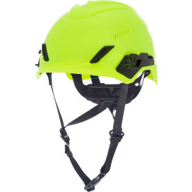 MSA V-Gard® H1PRO Safety Helmet Trivent Fas-Trac III Pivot Ratchet Suspension Hi-Viz Green 10236209
