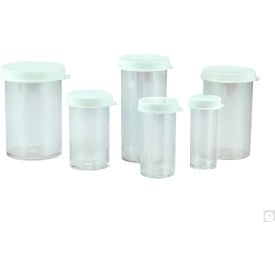 Qorpak® 12 Dram Clear PS Snap Cap Vial with White PE Linerless Snap Cap 530PK 273262