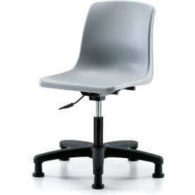 Blue Ridge Ergonomics™ Polypropylene Shell Chair Desk Height w/ Stationary Glides Gray SDHCH-RG-RG-GRY