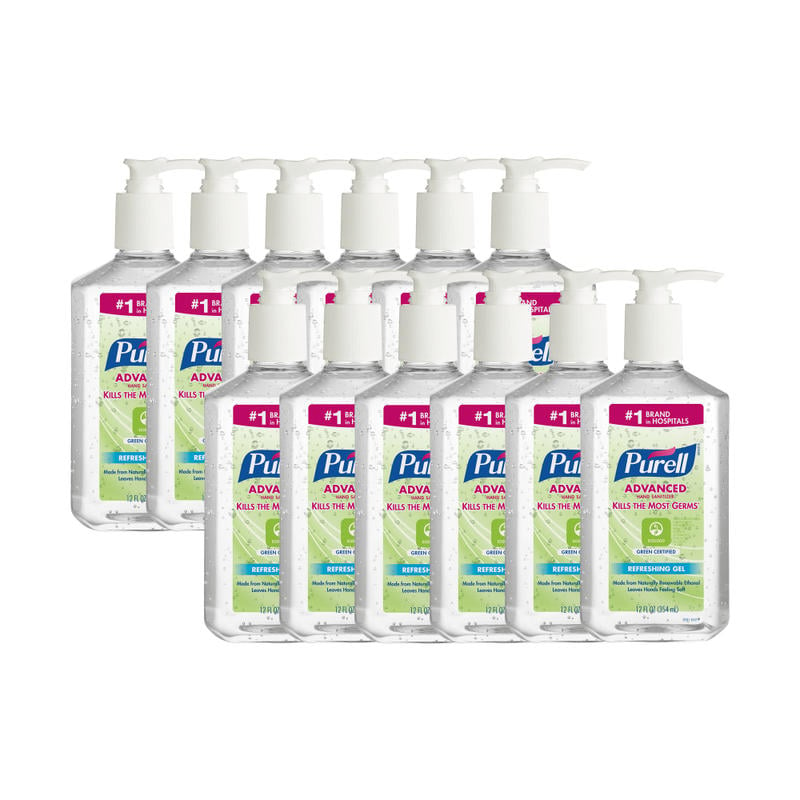 Purell Gel Instant Hand Sanitizer, 12 Oz, Case Of 12 MPN:3691-12