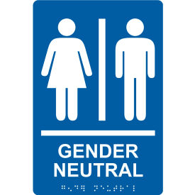 AccuformNMC™ ADA Braille Sign Gender Neutral with 2 Symbols 6