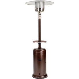 Hiland Patio Heater With Steel Table 48000 BTU Propane Hammered Gold HLDS01-CGT