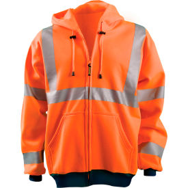 OccuNomix Hi-Vis Premium Wicking Hoodie Class 3 Hi-Vis Orange M LUX-SWT3HZ-OM LUX-SWT3HZ-OM