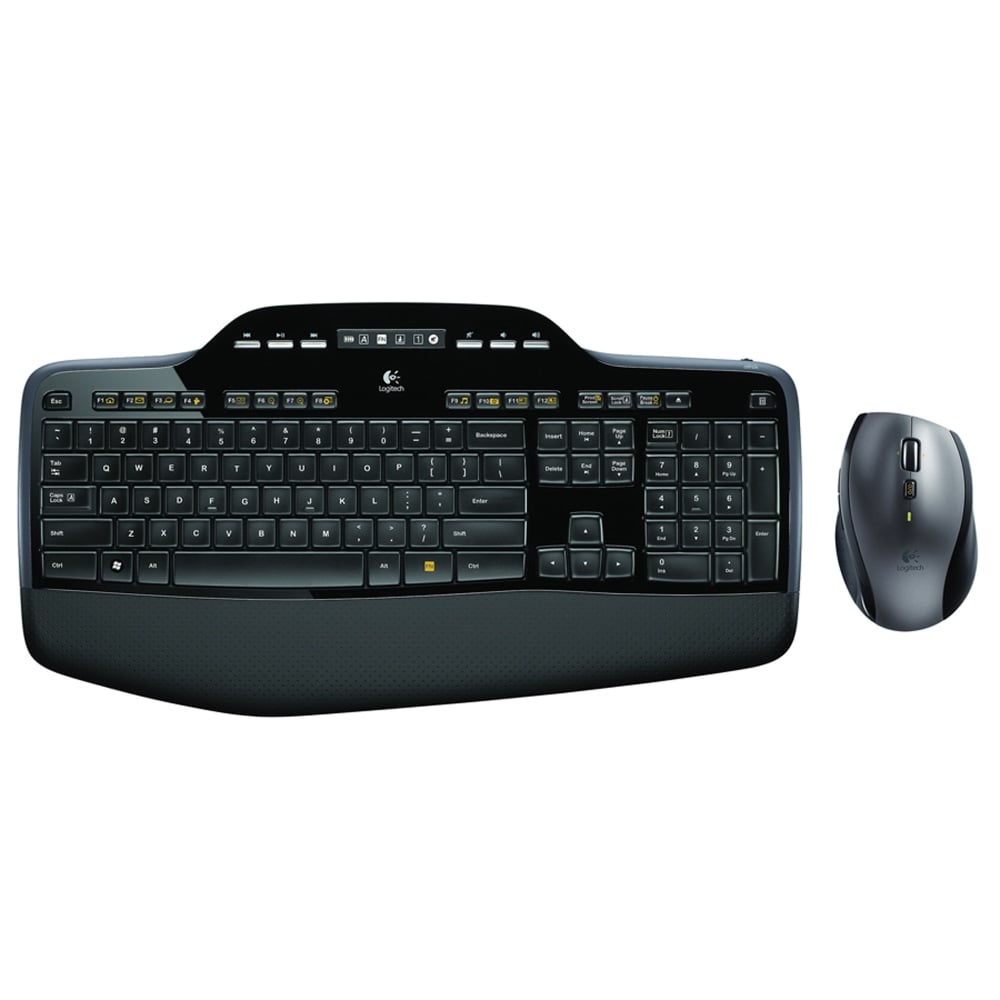 Logitech MK710 Wireless Straight Full Size Keyboard & Right-Handed Optical Mouse, Black MPN:920-002416