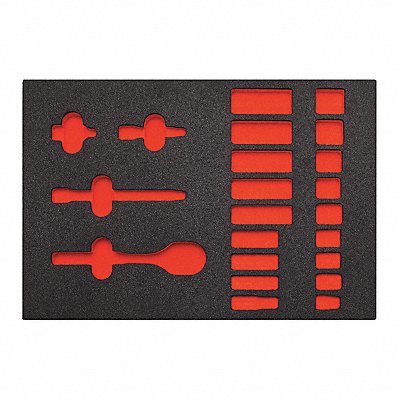 Black/Red Tool Storage Foam Inserts Poly MPN:J52134F