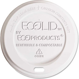 Eco-Products® Hot Cup Lid 10-20 oz White 800/Carton EP-ECOLID-W