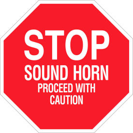 Brady® 124508 Stop Sound Horn Proceed With Caution Sign Aluminum 24