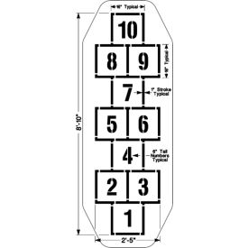 Newstripe Traditional Hopscotch Playground Stencil 1/8