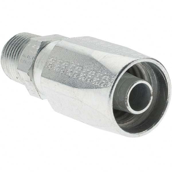 2 Piece, 3/8 NPT, Steel Reusable Hose Male Fitting MPN:KP61659