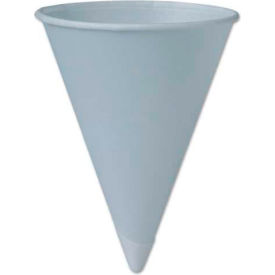 SOLO® Bare Treated Paper Cone Water Cups 6 oz WH 200/Sleeve 25 Sleeves/Carton 6RB-2050