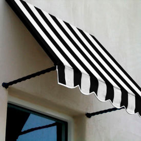 Awntech SANT21-3KW Window/Entry Awning 3-3/8'W x 2-9/16'H x 1'D Black/White SANT21-3KW