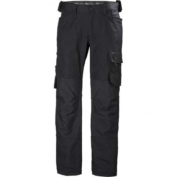 Work Pants: General Purpose, Cotton & Polyester, Black, 32