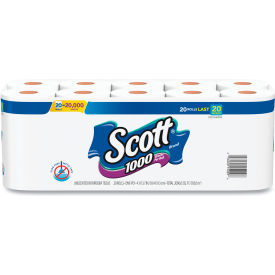 Scott® 1000 Bathroom Tissue Septic Safe 1-Ply White 1000 Sheet/Roll 20/Pack 20032