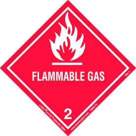 LabelMaster®HMSL70 Flammable Gas Label Worded PVC-Free Film 500/Roll HMSL70