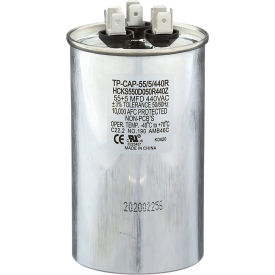 Tradepro® Run Capacitor 55 + 5 MFD 440V Round TP-CAP-55/5/440R