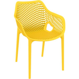 Siesta Air XL Outdoor Dining Arm Chair Yellow - Pkg Qty 2 ISP007-YEL