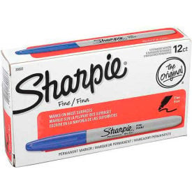 Sharpie® Permanent Marker Fine Point Blue Ink Dozen 30003