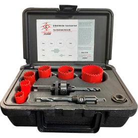 Cle-Line Series FGHK Electrician's M42 Bi-M Hole Saw Kit-Metric 9PC 16mm20mm25mm32mm40mm51mm C43162