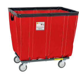 R&B® Wire UPS & Fedexable Antimicrobial Vinyl Basket Truck 18 Bushel Capacity Red 418KDC/ANTI/RD