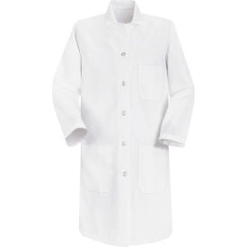 Red Kap® Women's Button Closure Lab Coat White Poly/Cotton L 5210WHRGL