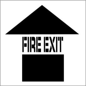 Plant Marking Stencil 20x20 - Fire Exit PMS228