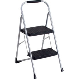 Cosco® Steel 2 Step Stool Ladder with Rubber Hand Grip Type III 11308PBL1E