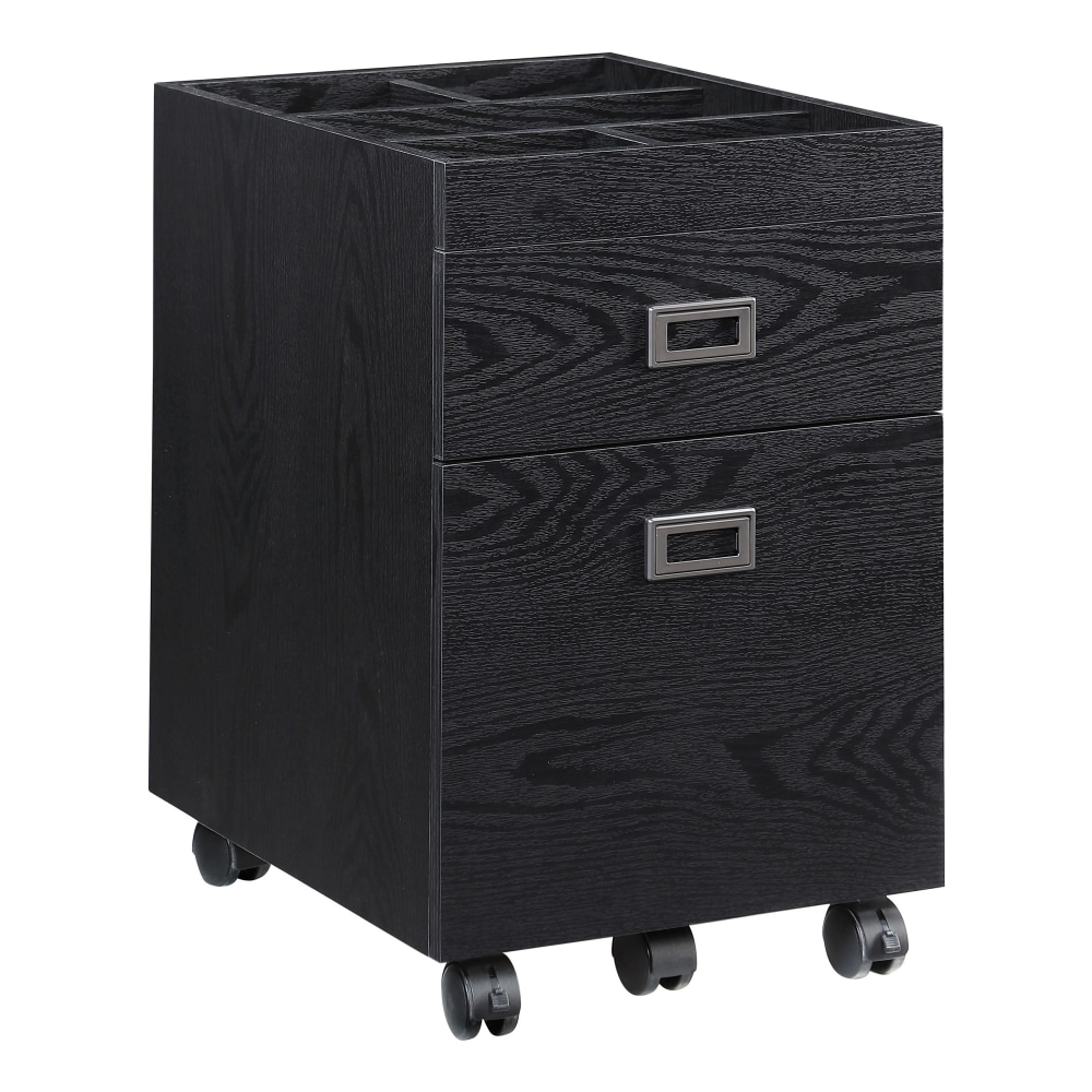 Realspace Brezio 19inD Vertical 2-Drawer Mobile File Cabinet, Black MPN:KN-OD006