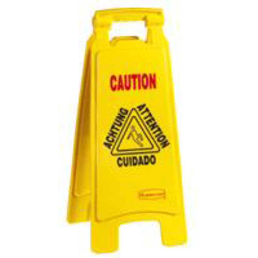 Rubbermaid Multilingual Wet Floor Sign (Min Order Qty 5) MPN:611200YW