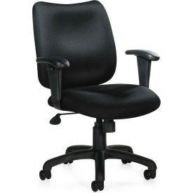 Offices To Go™ Managerial Tilter Chair with Arms - Fabric - Black 11612BOTG