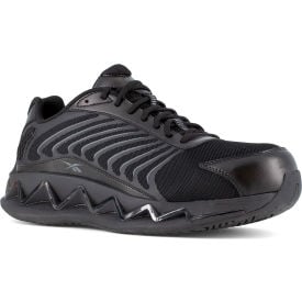 Reebok Zig Elusion Heritage Work Men's Low Cut Sneaker Composite Toe Size 13W Black RB3220-W-13.0