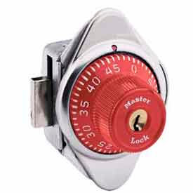 Master Lock® No. 1630MDRED Built-In Combination Lock Red Metal Dial - Right Hinged 0MDRED163