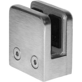 Lavi Industries Satin Stainless Steel Flat Back Glass Clip For 1/2