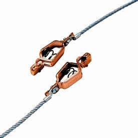 Hubbell GCSI-AA-03 Two Alligator Clips w/ 3 Ft. 7X19 Insulated Stranded Flex. Steel Cable GCSI-AA-03