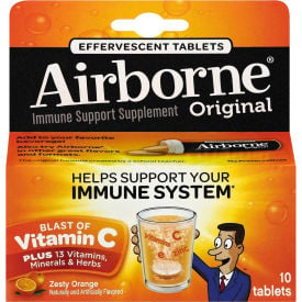 Airborne® Immune Support Effervescent Tablet Zesty Orange 10/Box 72 Box/Carton ABN30004CT