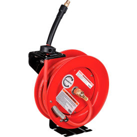 GoVets™ Spring Retractable Steel Hose Reel w/ 3/8